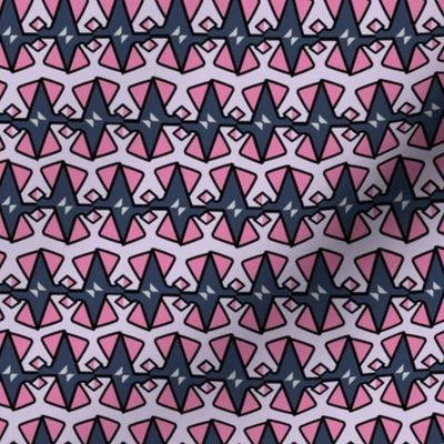 Zigzag Pink and Blue Triangles