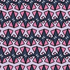 Zigzag Pink and Blue Triangles
