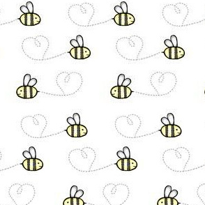 Bumblebee Flight of Love / on White  