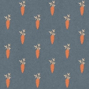 Easter carrot - paper textured paper-cut style / small scale 