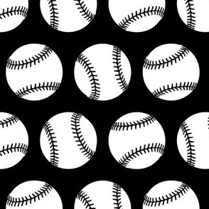Large Baseballs with Black Background
