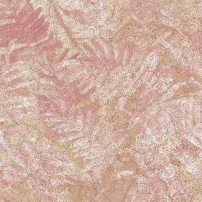 Coral Textured Ferns Taupe 150L