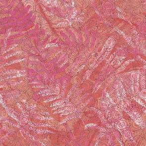 Coral Textured Ferns Pink 150L