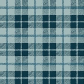 hand drawn plaid - blues