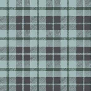 hand drawn plaid - charcoal and ponderosa pine