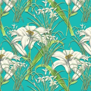 LILY AND SNOWDROP (TURQUOISE)