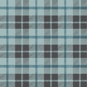 hand drawn plaid - charcoal