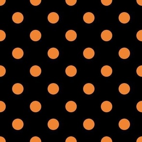 2" Large Polka Dot Repeat Pattern | Halloween Orange Collection