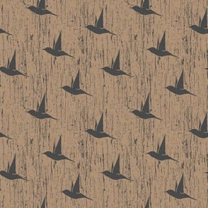 BKRD Hummingbirds - Charcoal Taupe 4x4