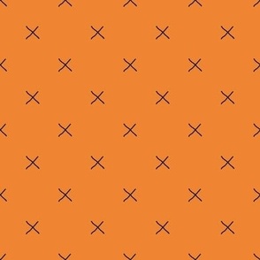 X Cross Mark Pattern | Halloween Orange Collection