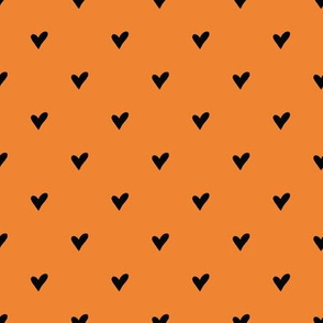Valentine's Day Solid Hearts Pattern | Halloween Orange Collection