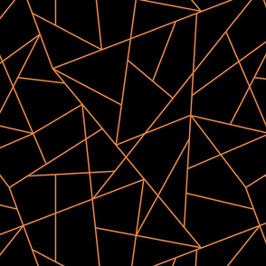 Random Geometric Lines Triangle Pattern | Halloween Orange Collection