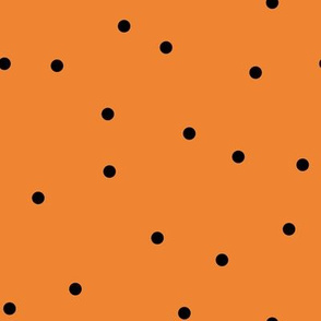 Random Confetti Dot Pattern | Halloween Orange Collection