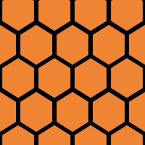1" Honeycomb Hexagon Pattern Light | Halloween Orange Collection
