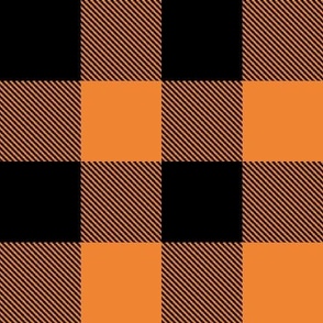 2" Buffalo Plaid with Twill Pattern | Halloween Orange Collection
