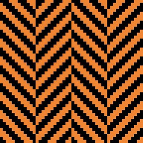 Herringbone Pattern | Halloween Orange Collection