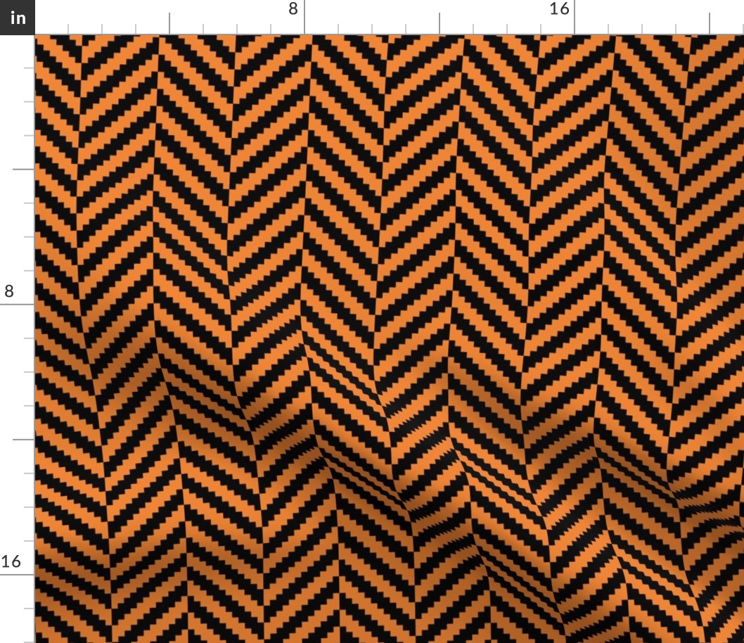 Herringbone Pattern | Halloween Orange Collection