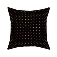 1" Medium Polka Dot Repeat Pattern | Orange on Black