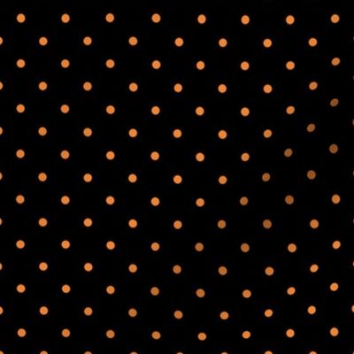 1" Medium Polka Dot Repeat Pattern | Orange on Black