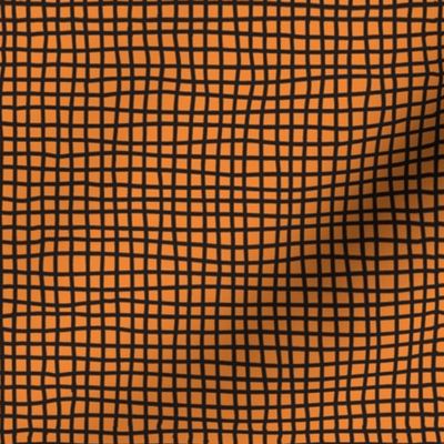 Thin Criss Crossing Lines Pattern | Halloween Orange Collection