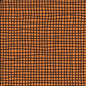 Thin Criss Crossing Lines Pattern | Halloween Orange Collection