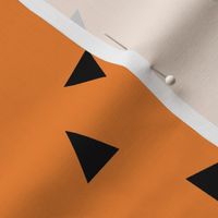 Random Triangle Pattern | Black on Orange