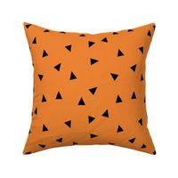 Random Triangle Pattern | Black on Orange