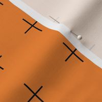 2" Swiss Cross Plus Sign Pattern | Halloween Orange Collection