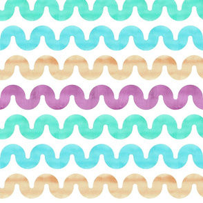 Pastel watercolour squiggle pattern