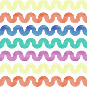 Vintage watercolour squiggle pattern