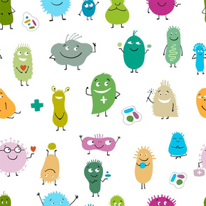 Funny bacteria and viruses