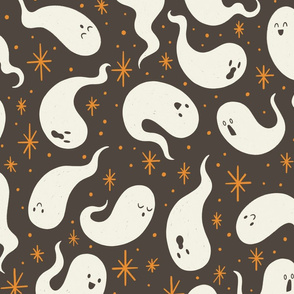 Friendly ghosts - black - large scale