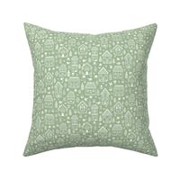 Scandi home sweet home - sage - small scale