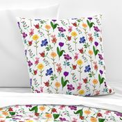 Spring Garden Chintz - white, medium 