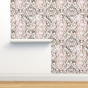 Watercolor damask - neutral - large scale