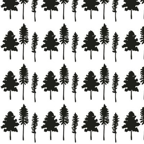 tree // pine tree // evergreen // boy nursery // woodland // woodland nursery // adventure nursery // black trees 