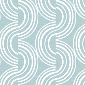 Wander - Geometric Stripe Textured Malibu Blue White Regular Scale