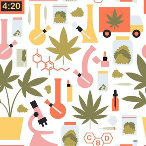 #14 medium scale / cannabis plant in lab