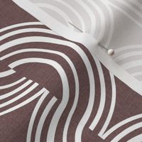 Wander - Geometric Stripe Textured Malibu Earthen Brown White Regular Scale