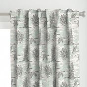 steampunk crane toile mint