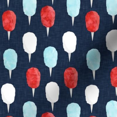 Patriotic Cotton Candy - Red white and blue cotton candy - fairy floss - navy - C20BS