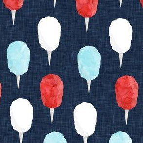 Patriotic Cotton Candy - Red white and blue cotton candy - fairy floss - navy - C20BS