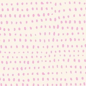 pink dots/cream background