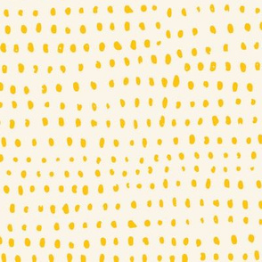yellow dots/cream background