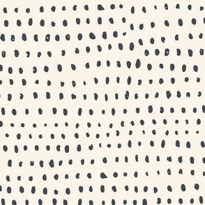 charcoal dots/cream background 