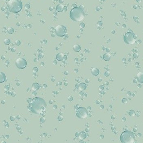 Bubbles ! on sea glass blue