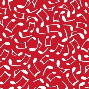 Music Notes Red