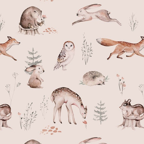 Scandinavian woodland animal collection