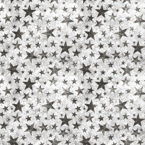 Grunge Distressed Stars Black on White Smaller