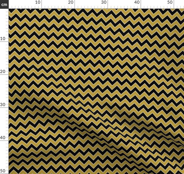 Central Florida Chevron Black And Gold Spoonflower